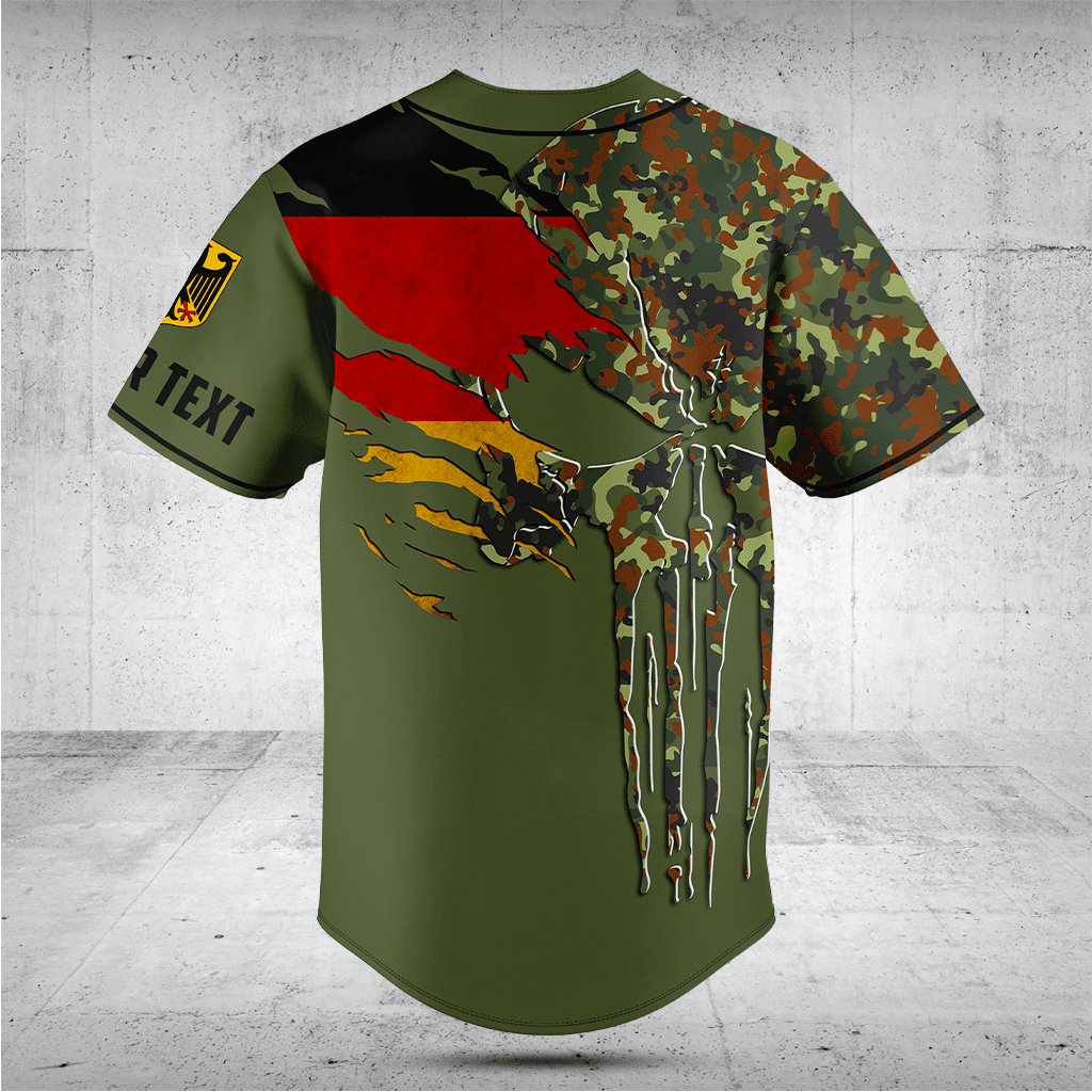 Customize Germany Flag Camo Skull Shirts