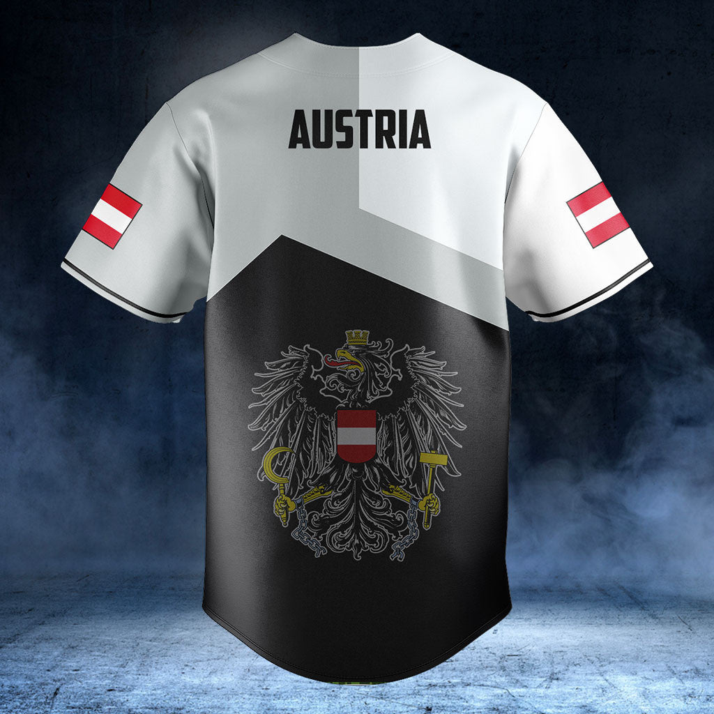 Österreich Schwarz-Weiß-Shirts anpassen