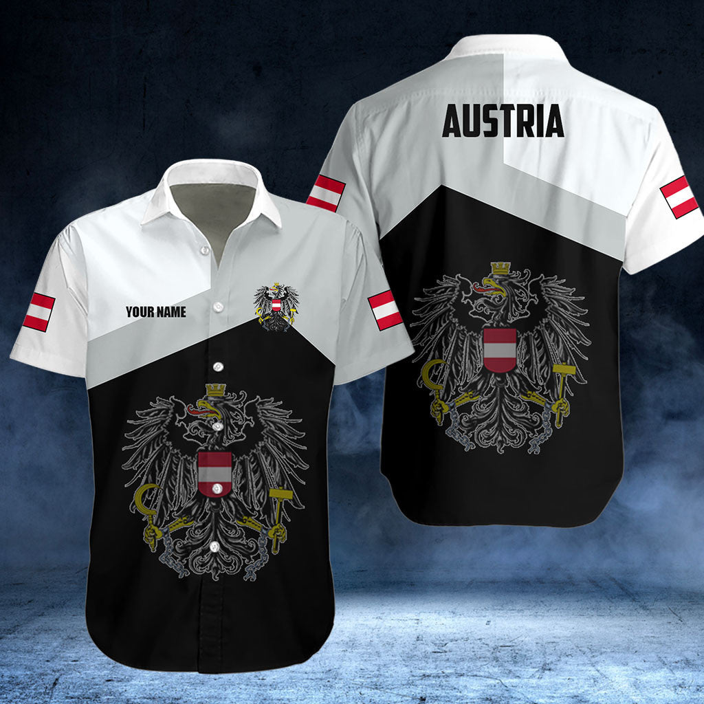 Österreich Schwarz-Weiß-Shirts anpassen