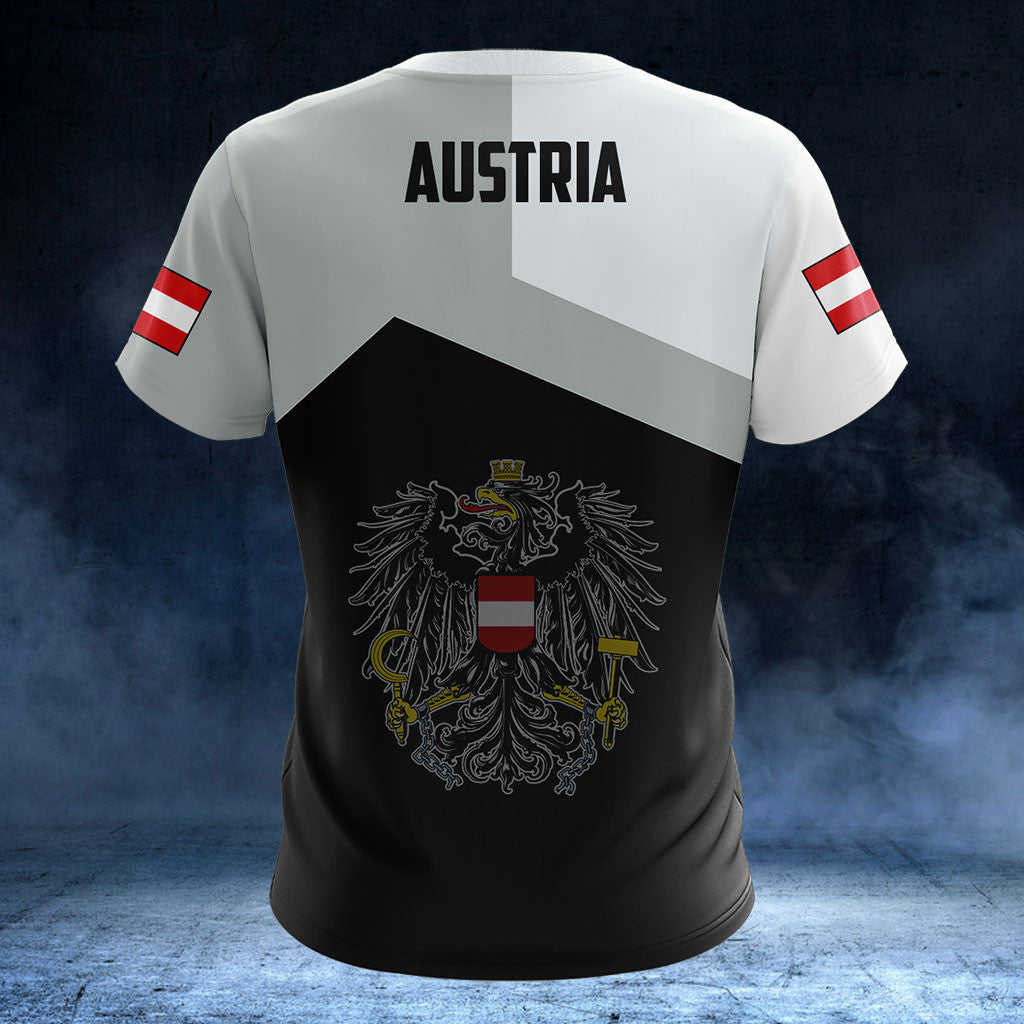 Österreich Schwarz-Weiß-Shirts anpassen