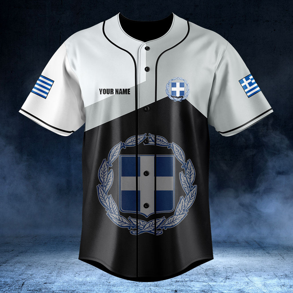 Customize Greece Black And White Shirts