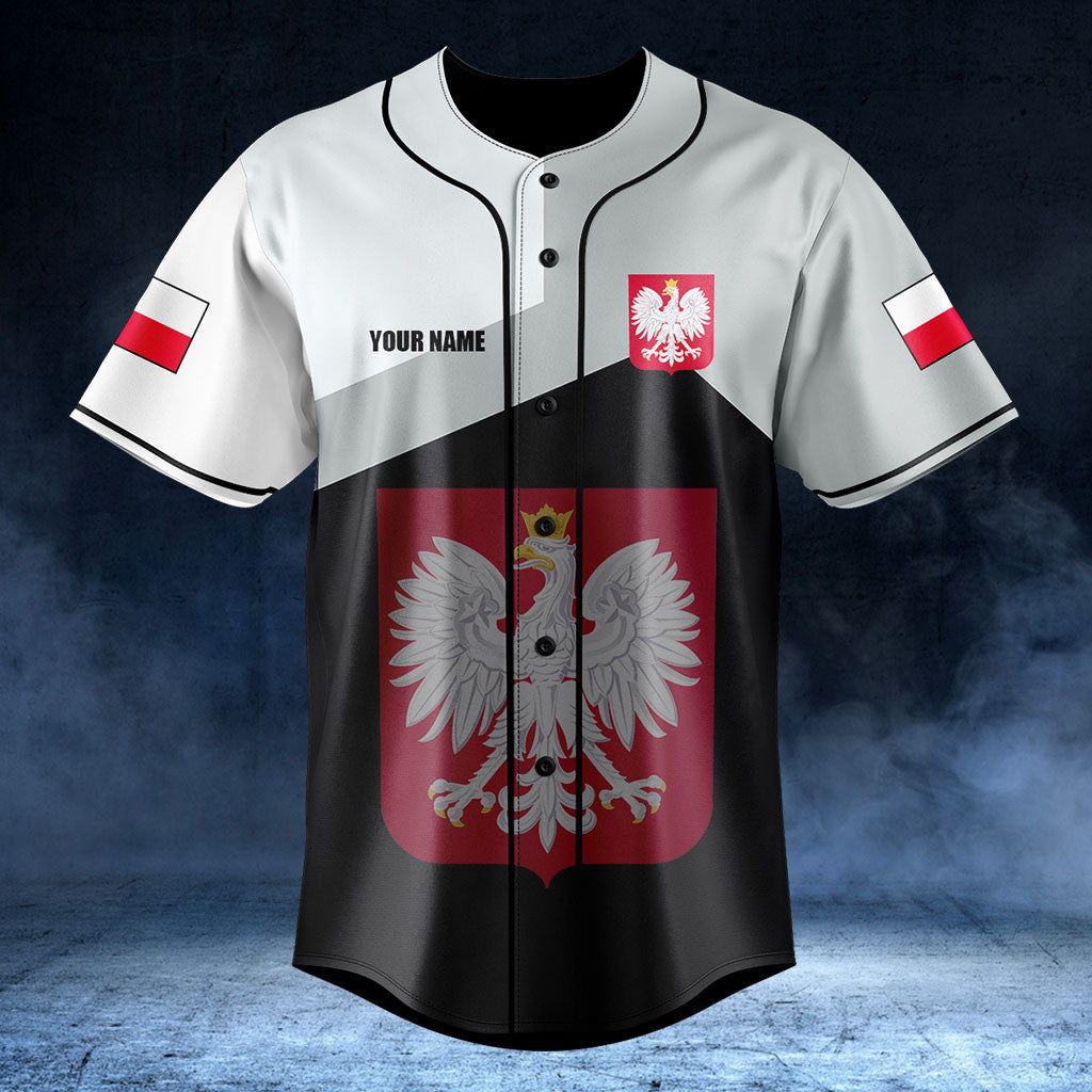 Customize Poland Black And White Shirts