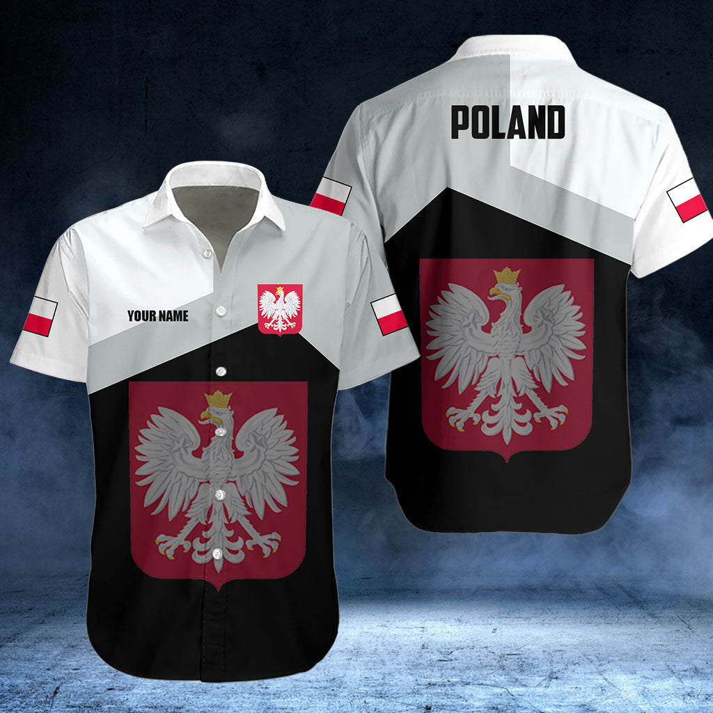 Customize Poland Black And White Shirts