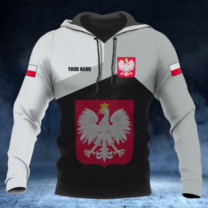 Customize Poland Black And White Shirts