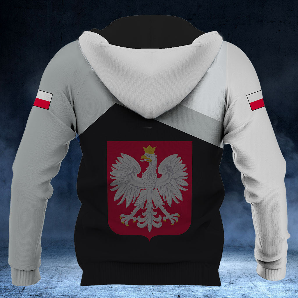 Customize Poland Black And White Shirts