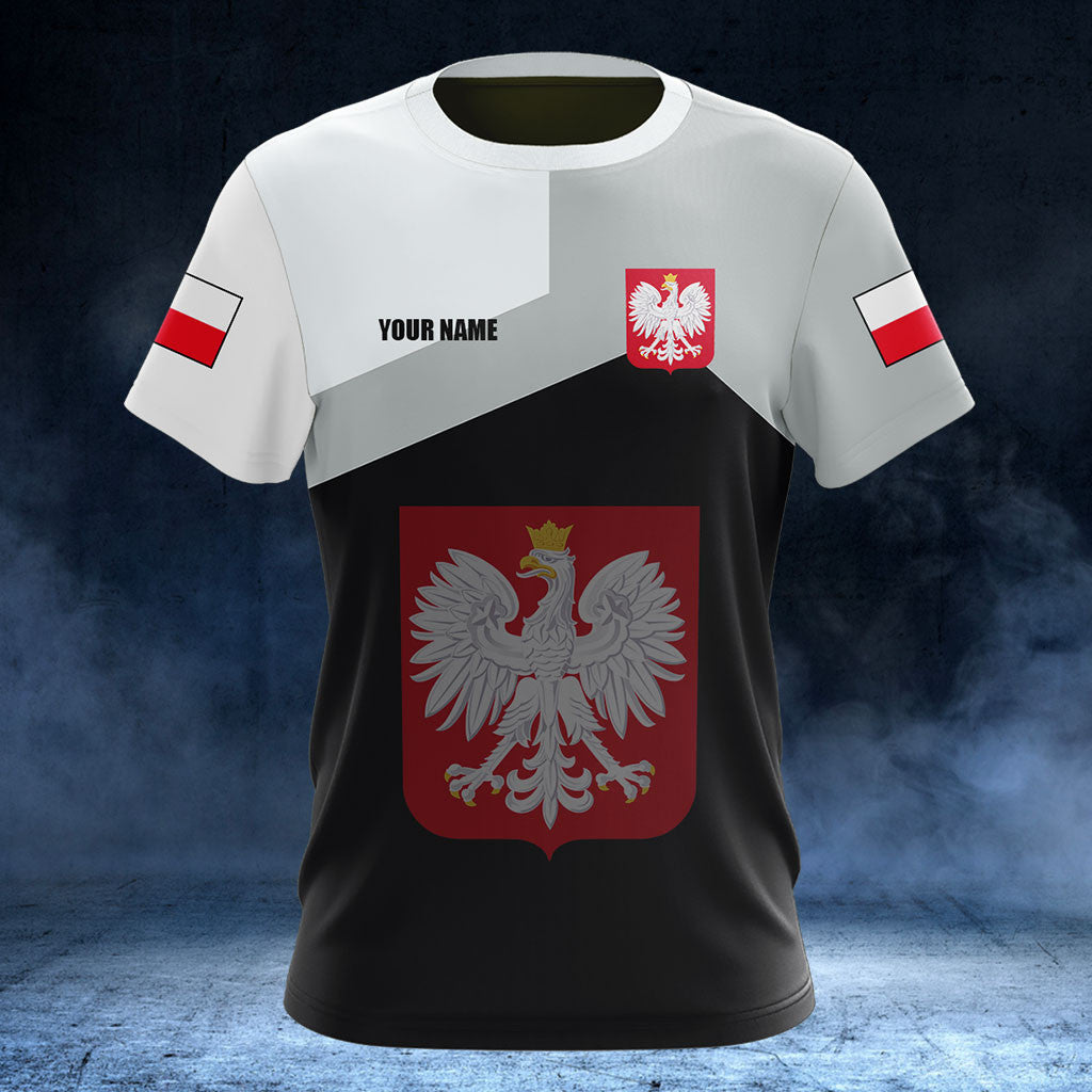 Customize Poland Black And White Shirts