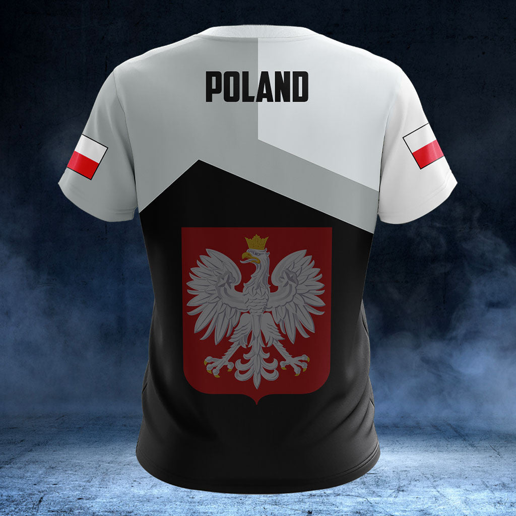 Customize Poland Black And White Shirts