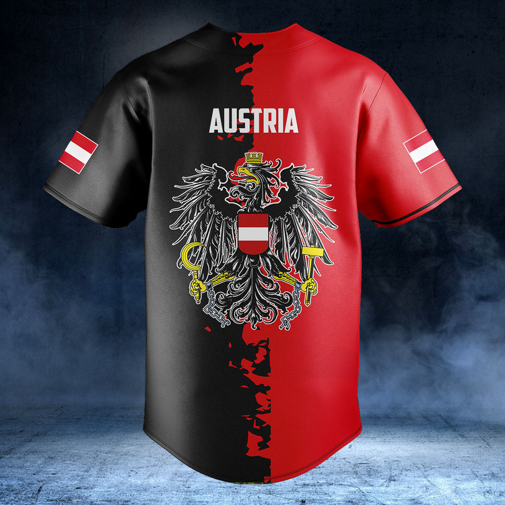 Customize Austria Flag Half Black Shirts