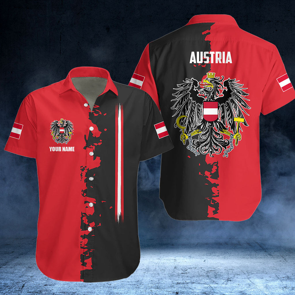 Customize Austria Flag Half Black Shirts