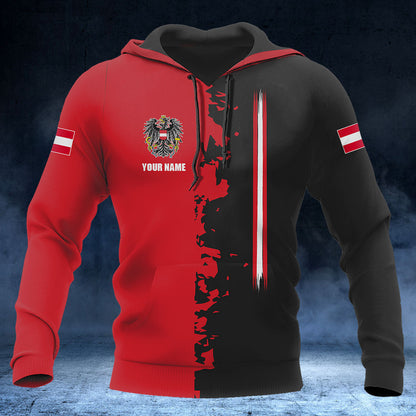 Customize Austria Flag Half Black Shirts