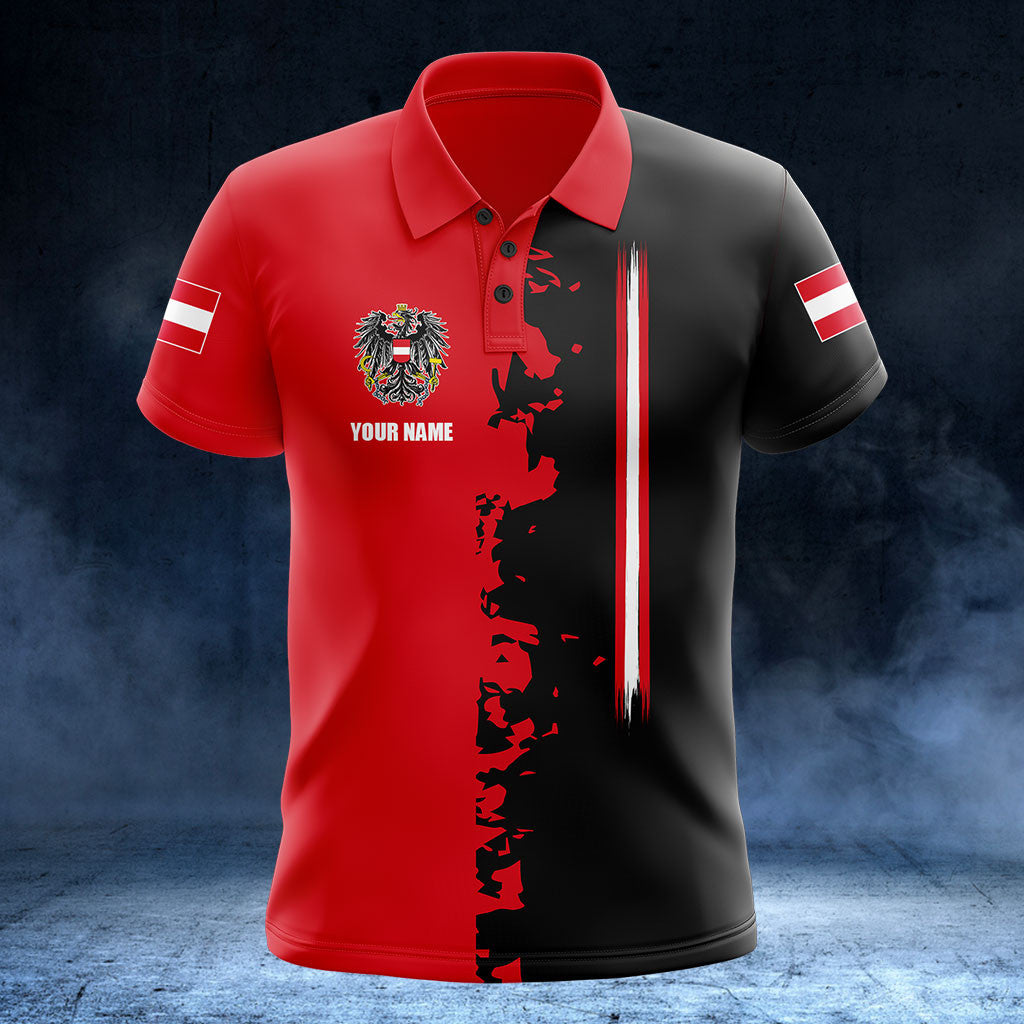 Customize Austria Flag Half Black Shirts