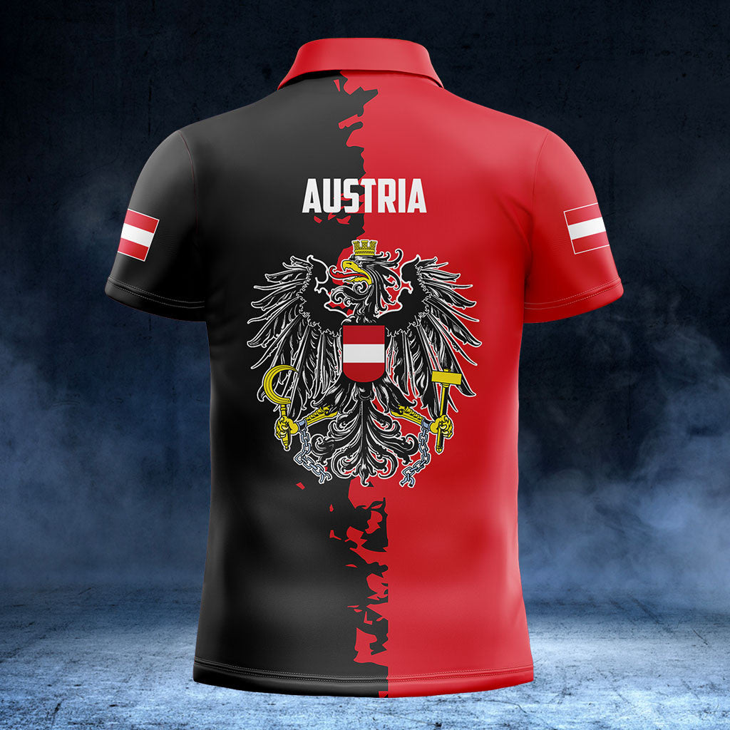 Customize Austria Flag Half Black Shirts