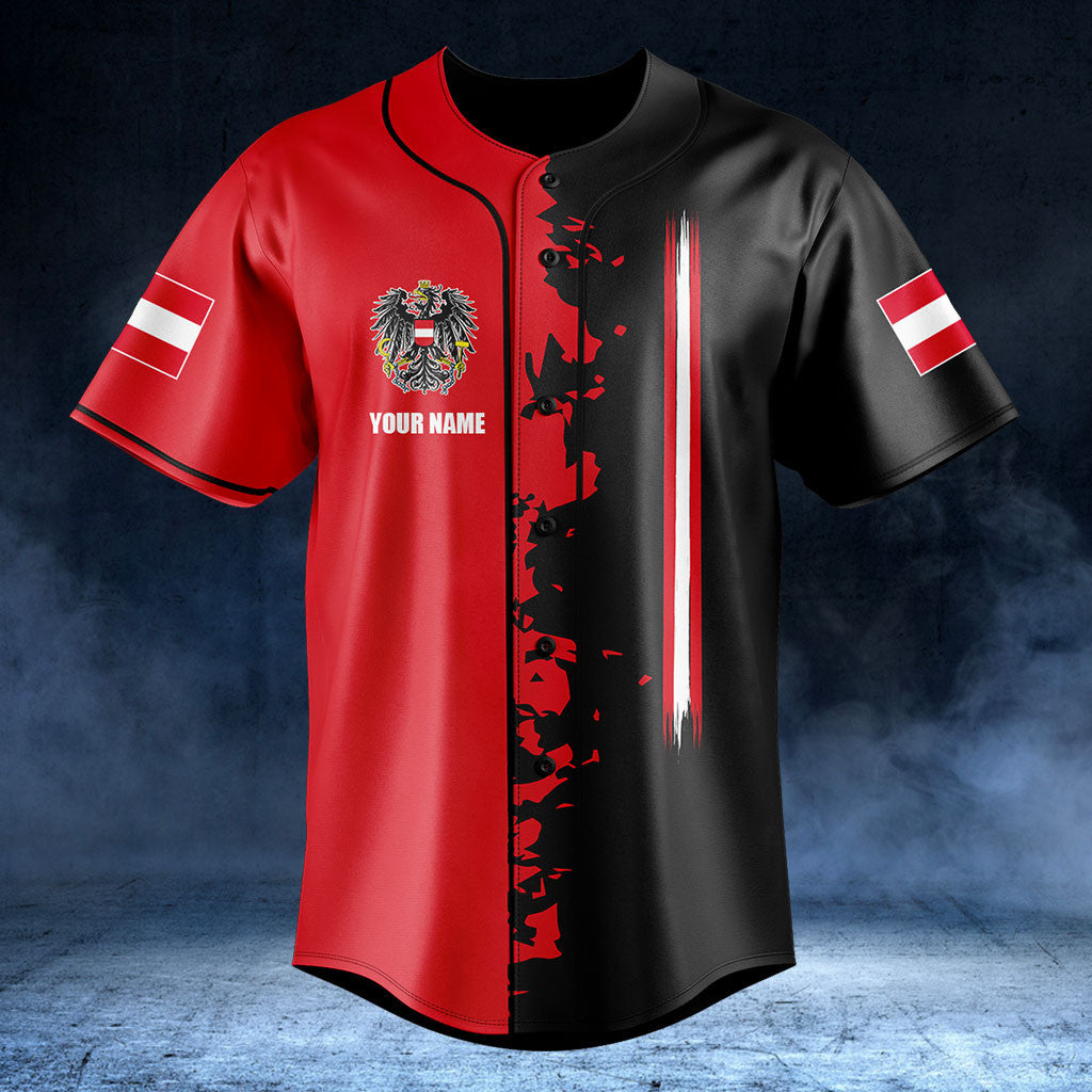 Customize Austria Flag Half Black Shirts