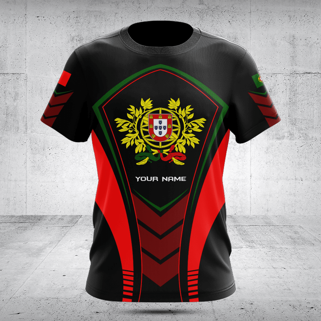 Portugal Flagge Gestreiften Pfeil Shirts Anpassen