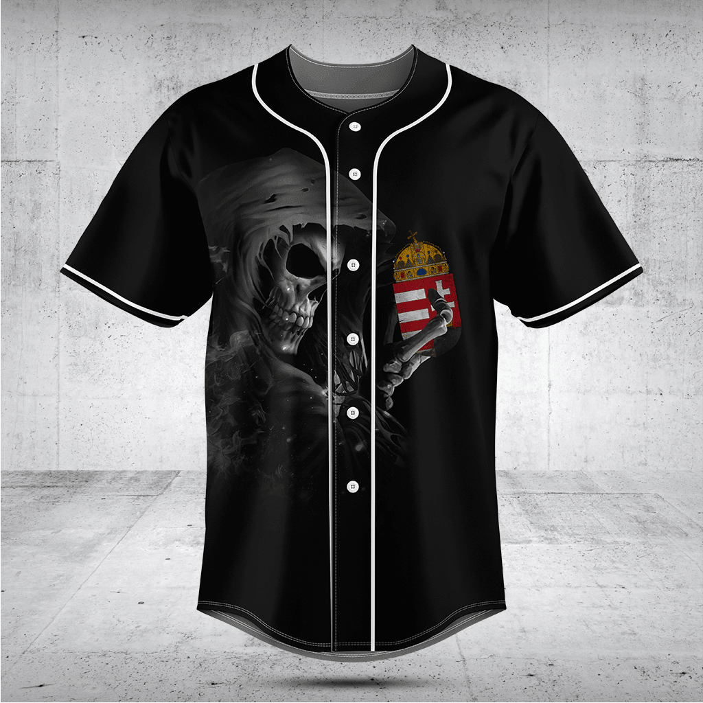 Customize Hungary Black Skull Shirts