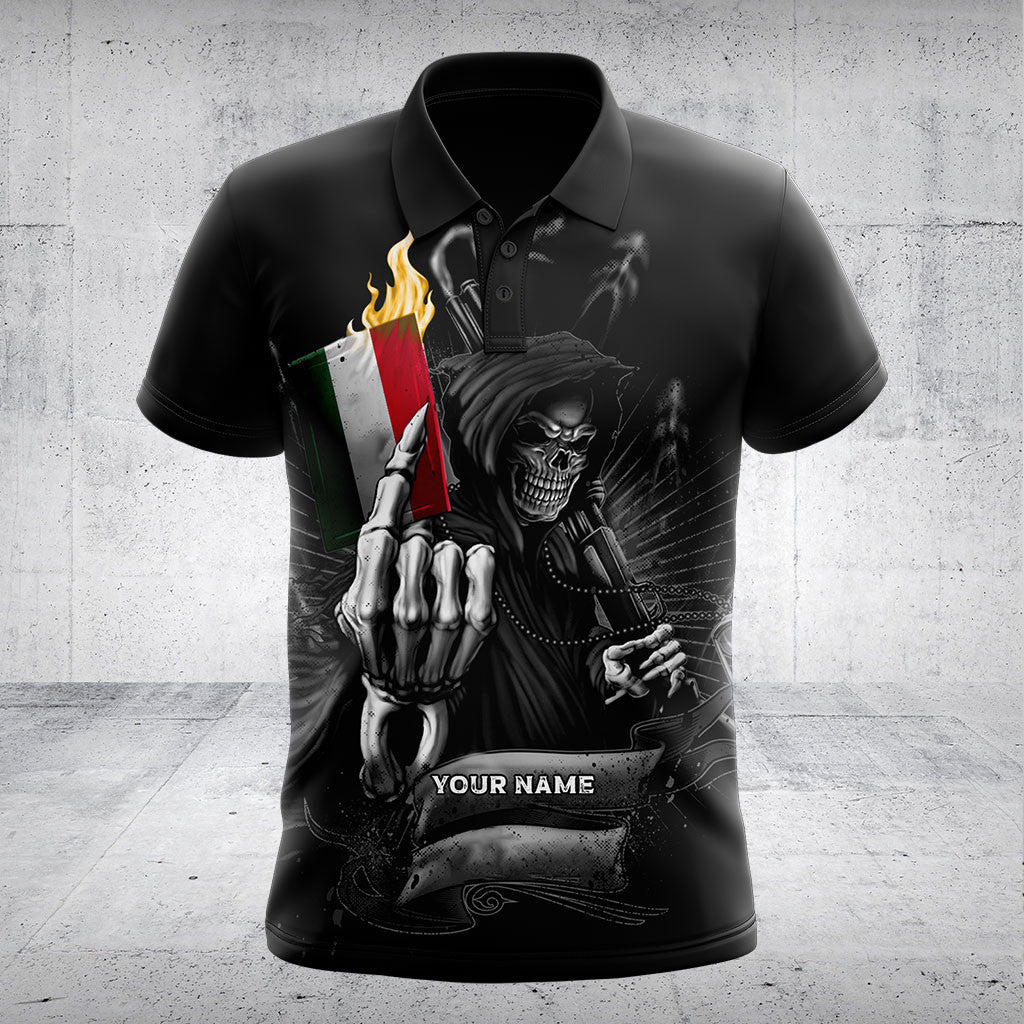 Passen Sie Ungarn Schädel Flagge Feuer Shirts