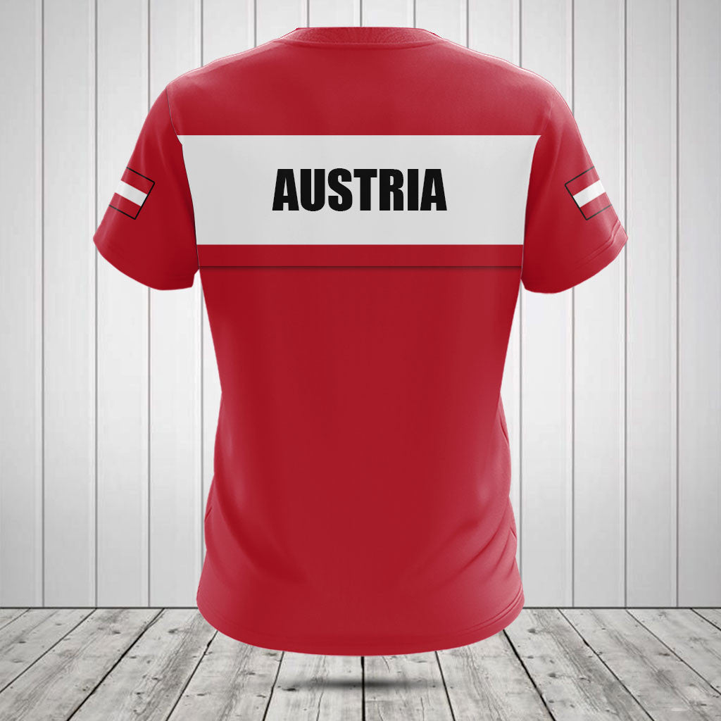 Österreich Flagge anpassen - rote Shirts