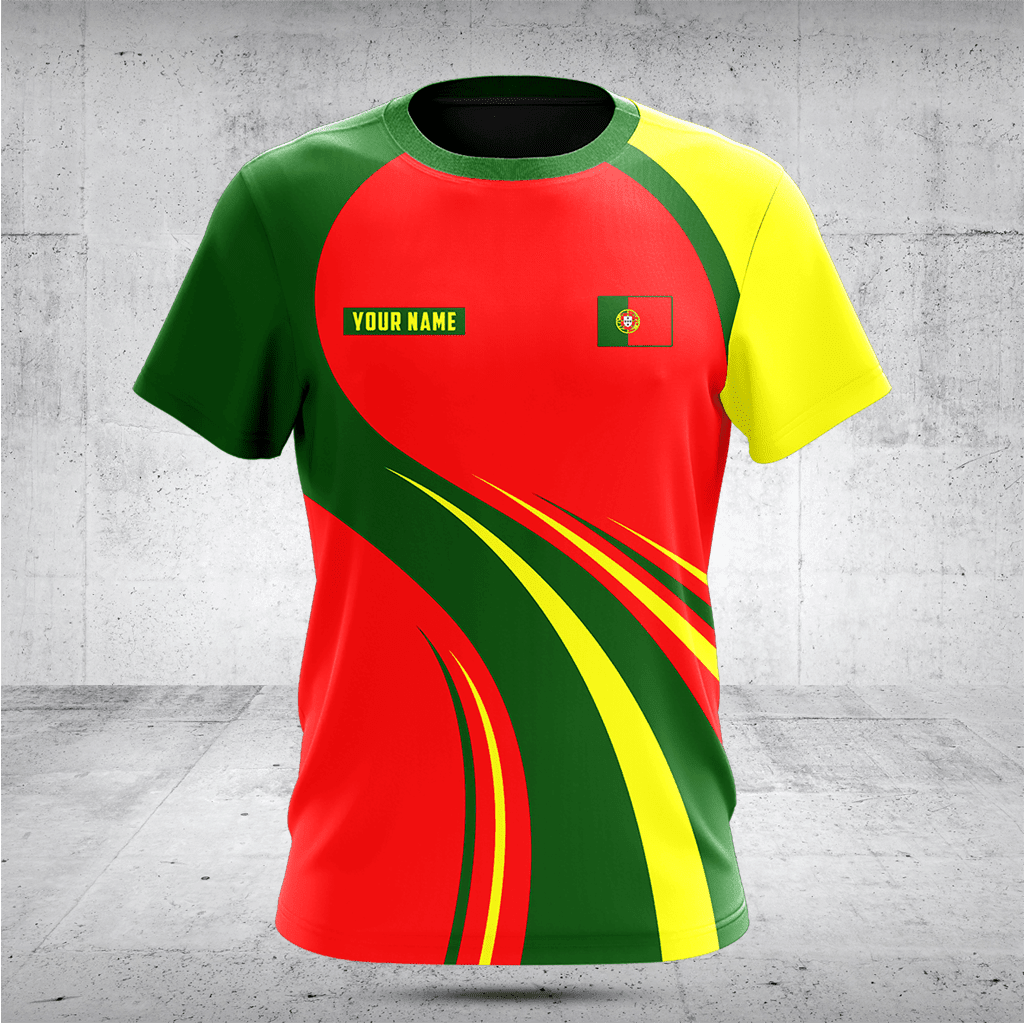 Customize Portugal Flag Wave Shirts