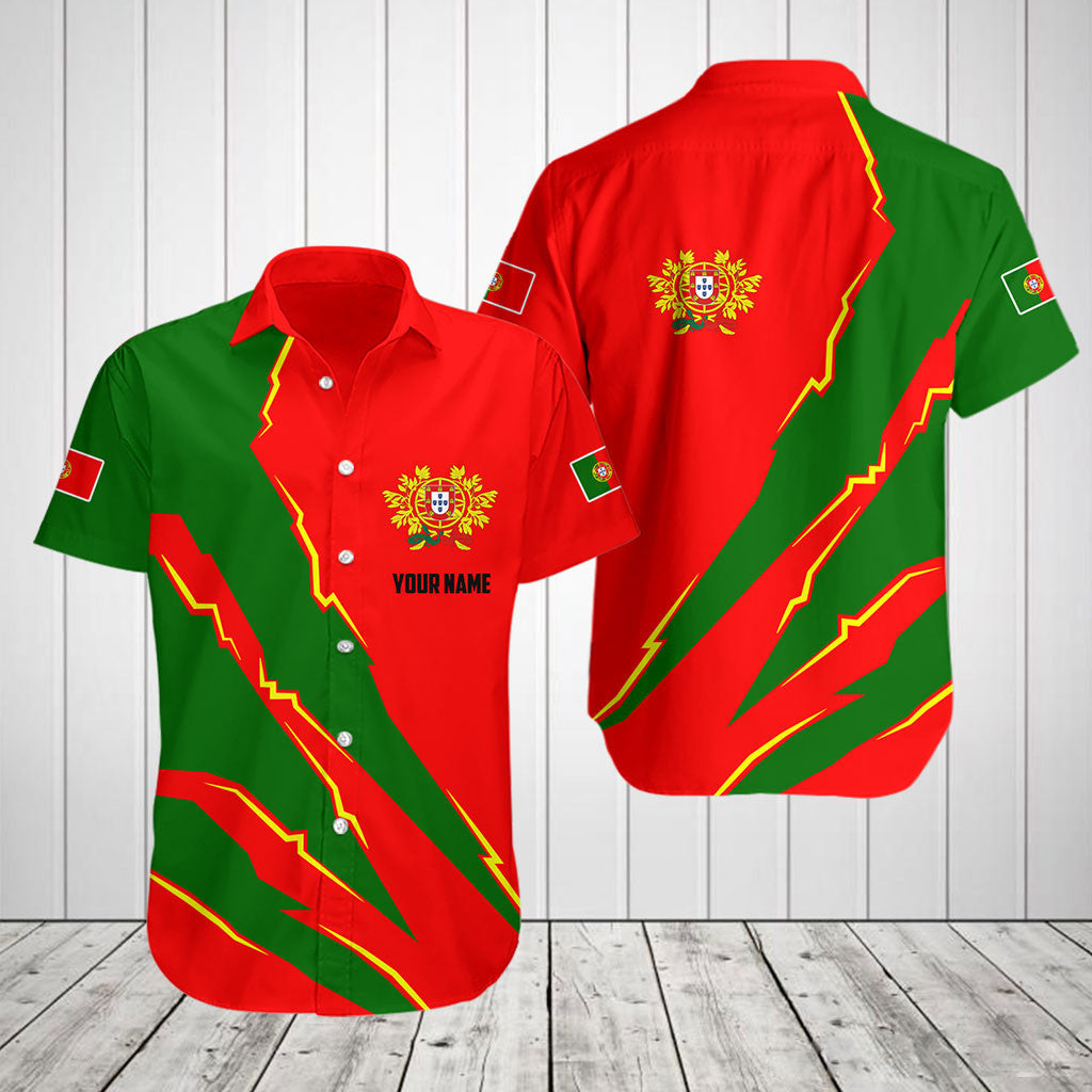 Passen Sie Portugal Flagge Scratch 3D Shirts