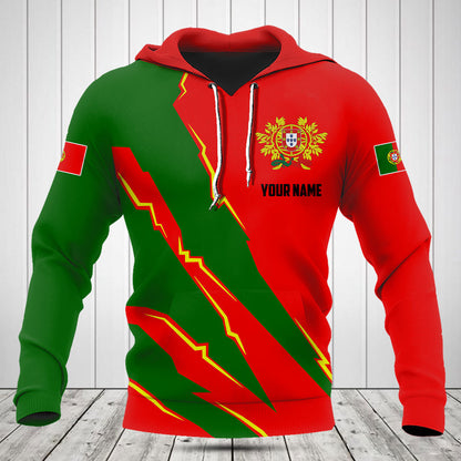 Passen Sie Portugal Flagge Scratch 3D Shirts