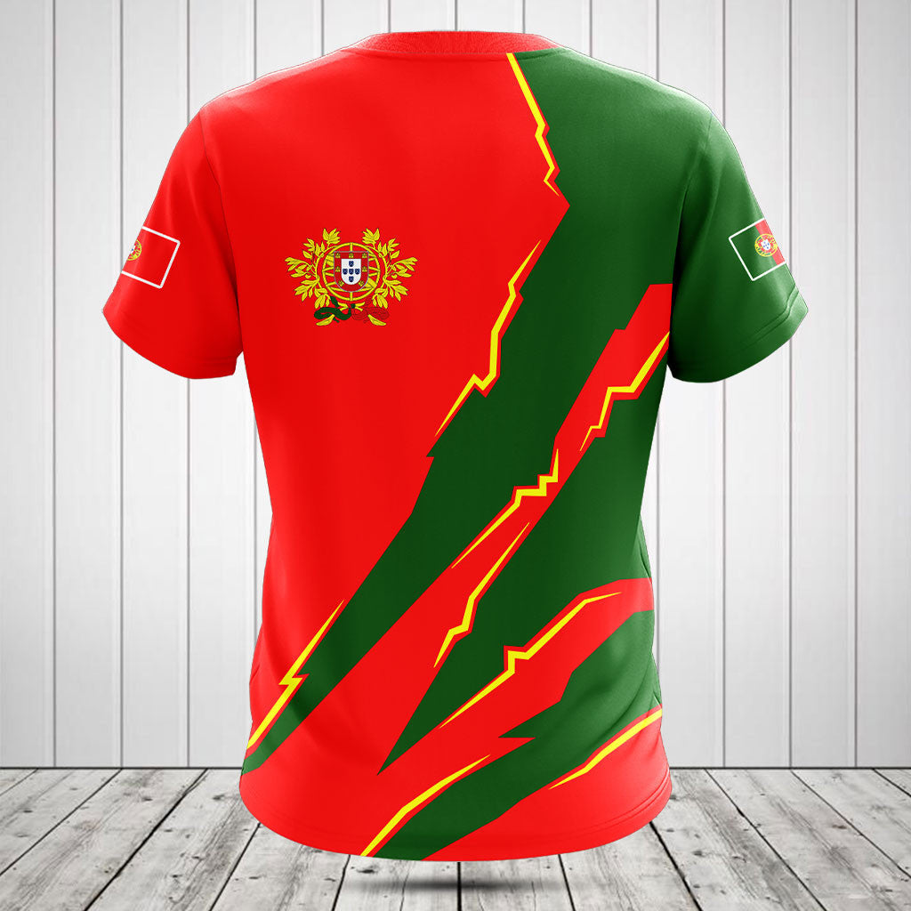 Passen Sie Portugal Flagge Scratch 3D Shirts