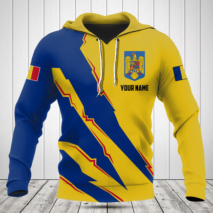 Customize Romania Flag Scratch 3D Shirts