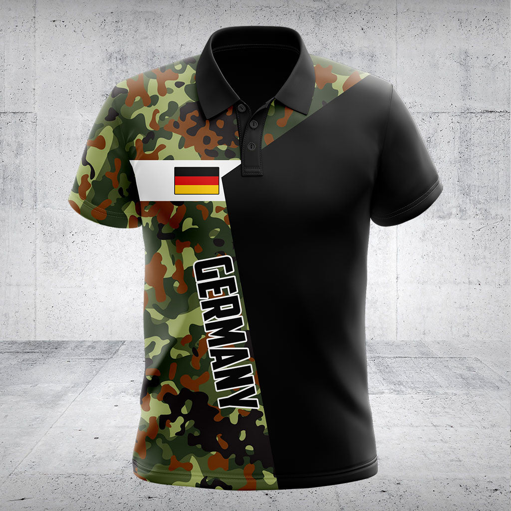 Chemises camouflage Allemagne demi-noires