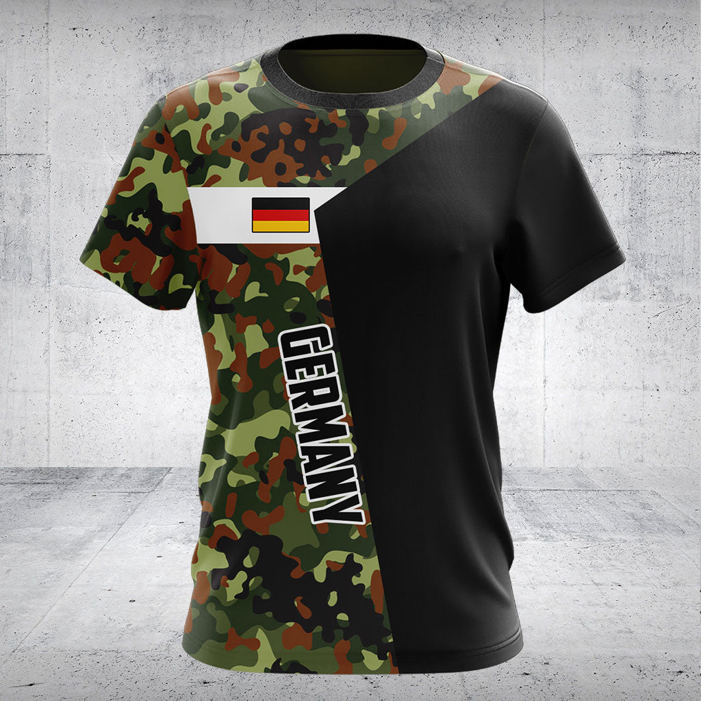 Chemises camouflage Allemagne demi-noires