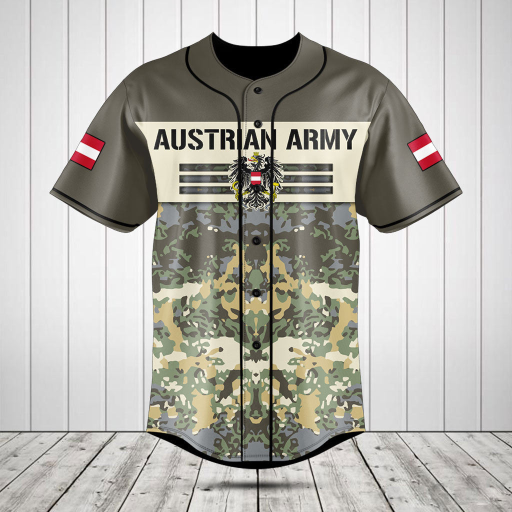 Customize Austria Army Camo Skull Shirts And Jogger Pants