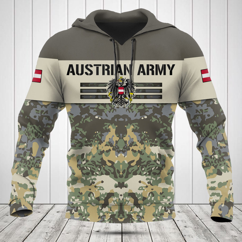 Customize Austria Army Camo Skull Shirts And Jogger Pants