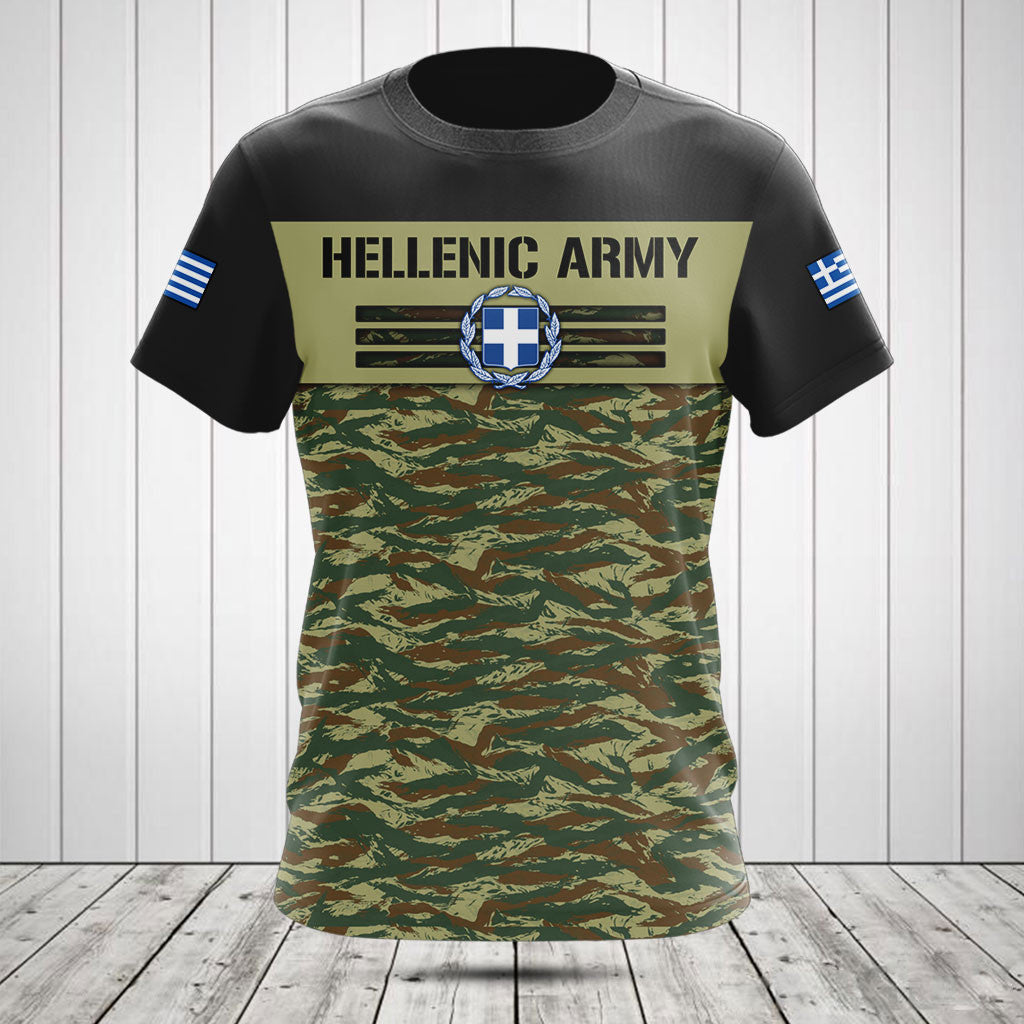 Customize Greece Army Camo Skull Shirts And Jogger Pants