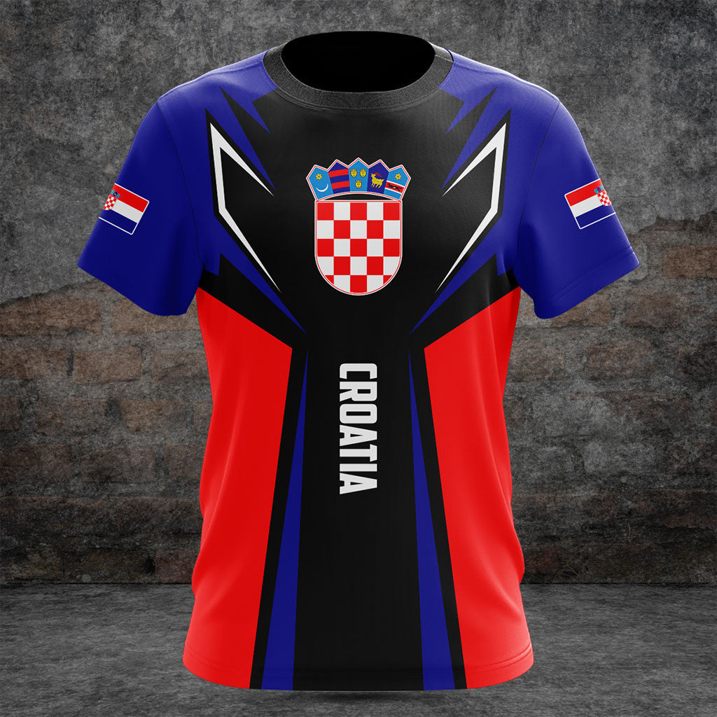 Personnalisez le drapeau de la Croatie Croatie dans mon cœur T-shirts