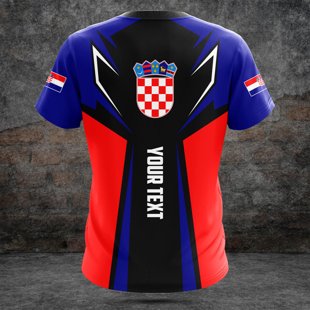 Personnalisez le drapeau de la Croatie Croatie dans mon cœur T-shirts