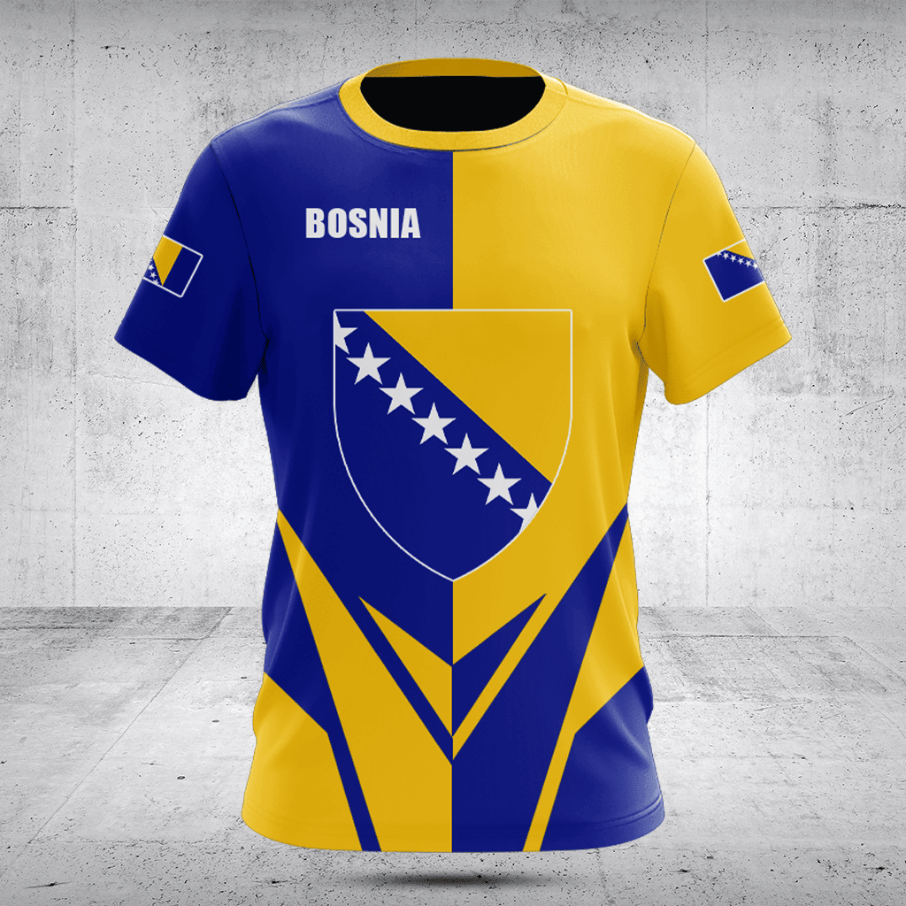 Customize Bosnia Coat Of Arms Flag Arrow Shirts