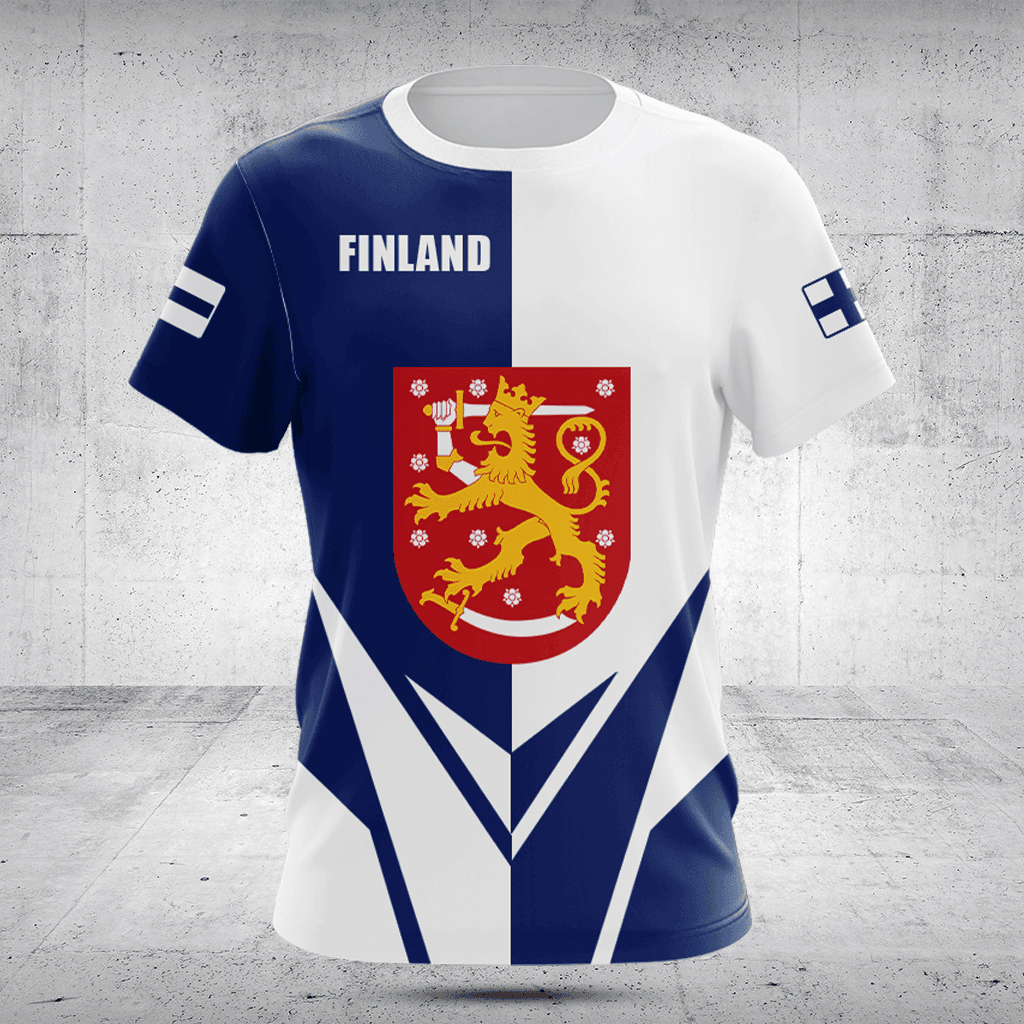 Customize Finland Coat Of Arms Flag Arrow Shirts