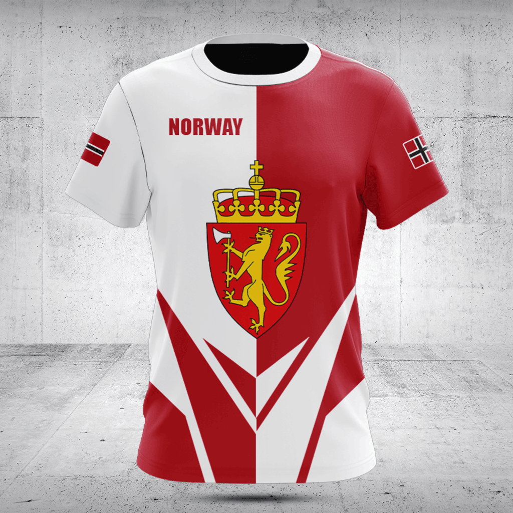 Customize Norway Coat Of Arms Flag Arrow Shirts