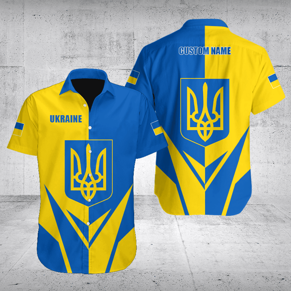 Customize Ukraine Coat Of Arms Flag Arrow Shirts