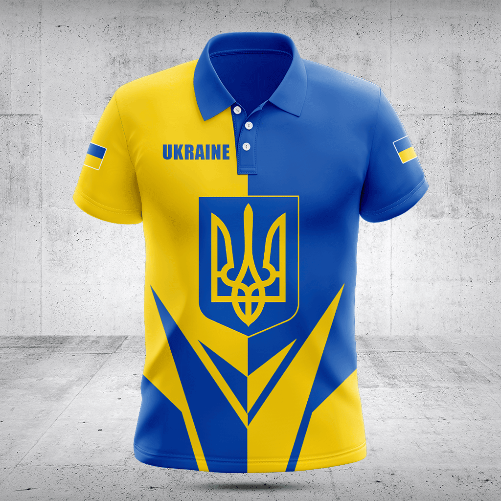 Ukraine Wappen Flagge Pfeil Shirts