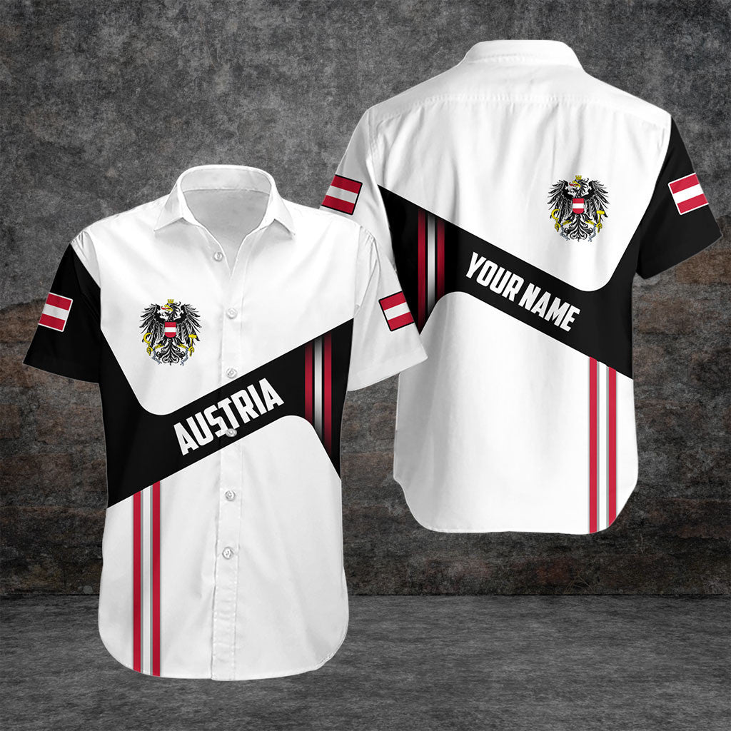 Customize Austria Flag Black And White Shirts