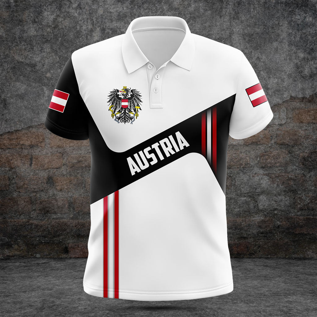 Customize Austria Flag Black And White Shirts