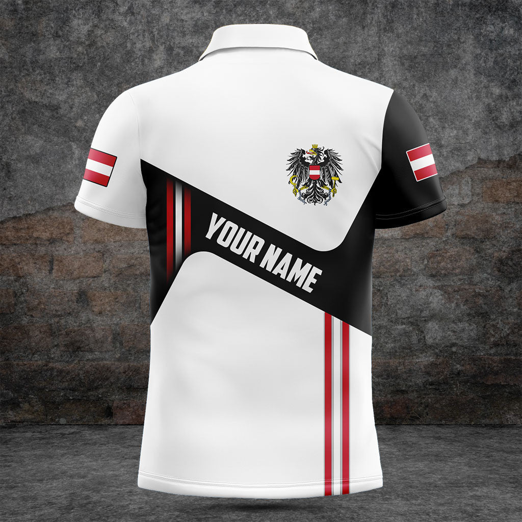 Customize Austria Flag Black And White Shirts