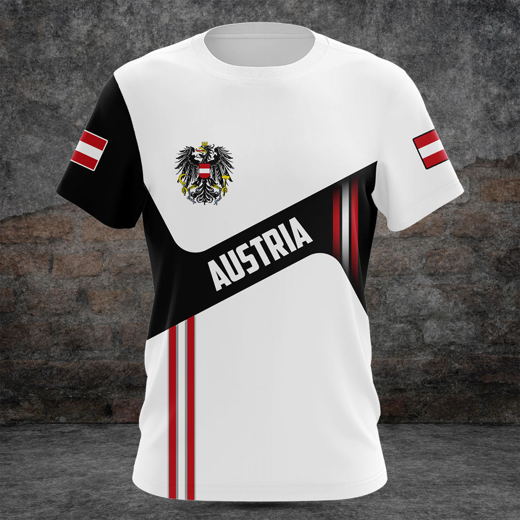 Customize Austria Flag Black And White Shirts