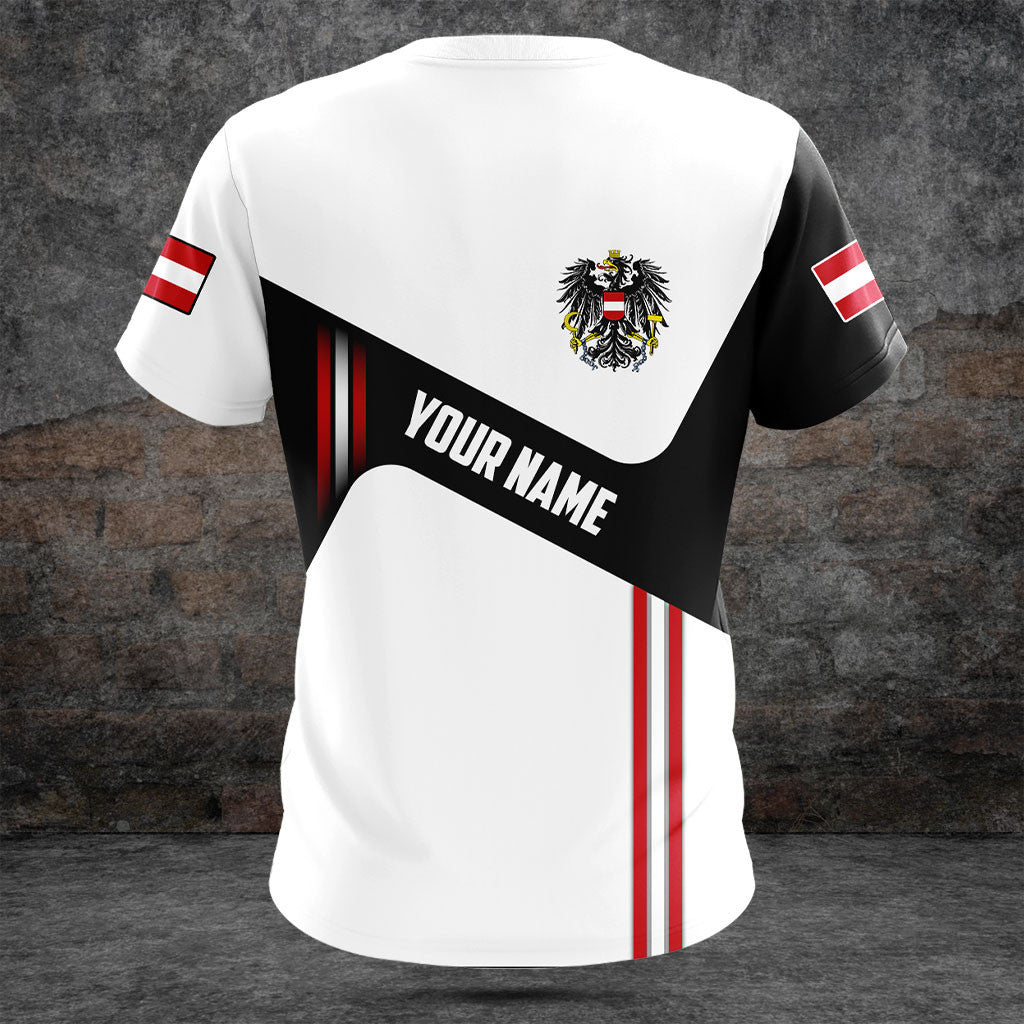 Customize Austria Flag Black And White Shirts