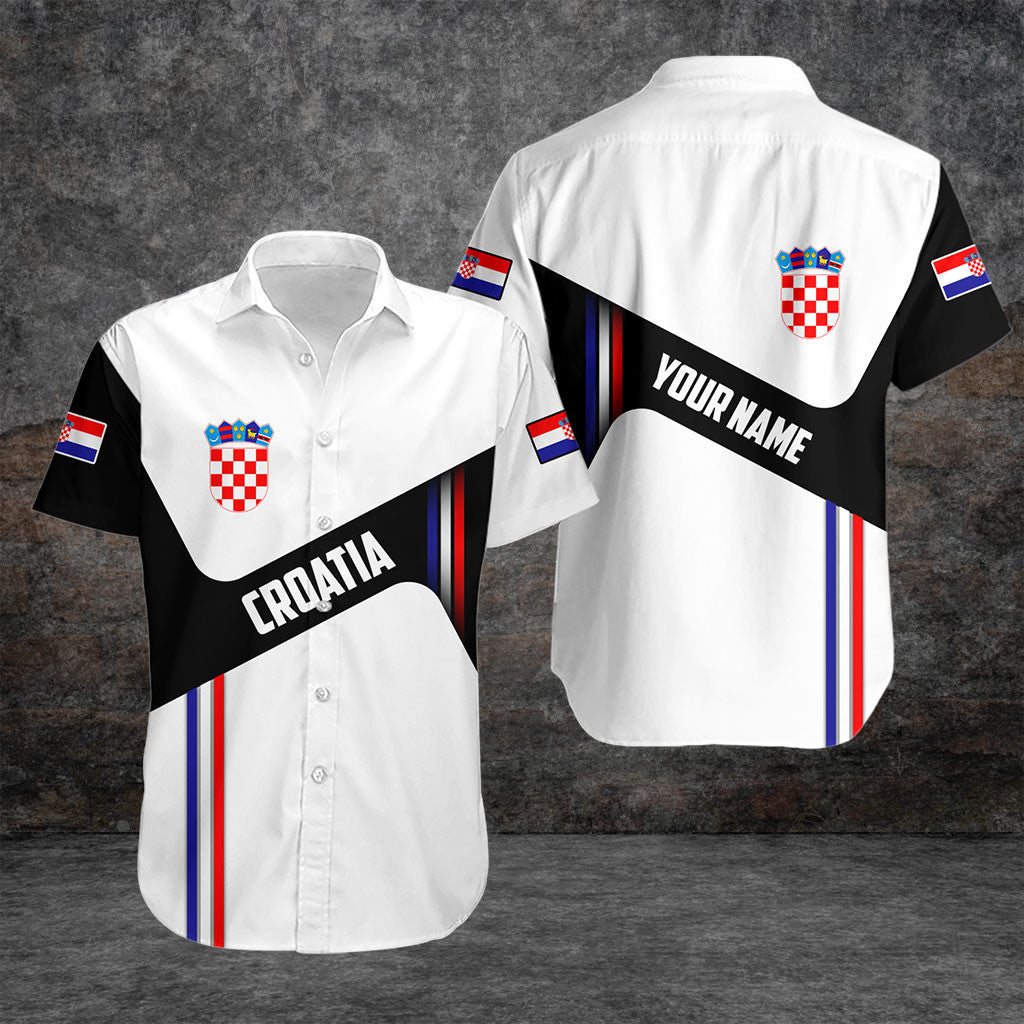 Customize Croatia Flag Black And White Shirts