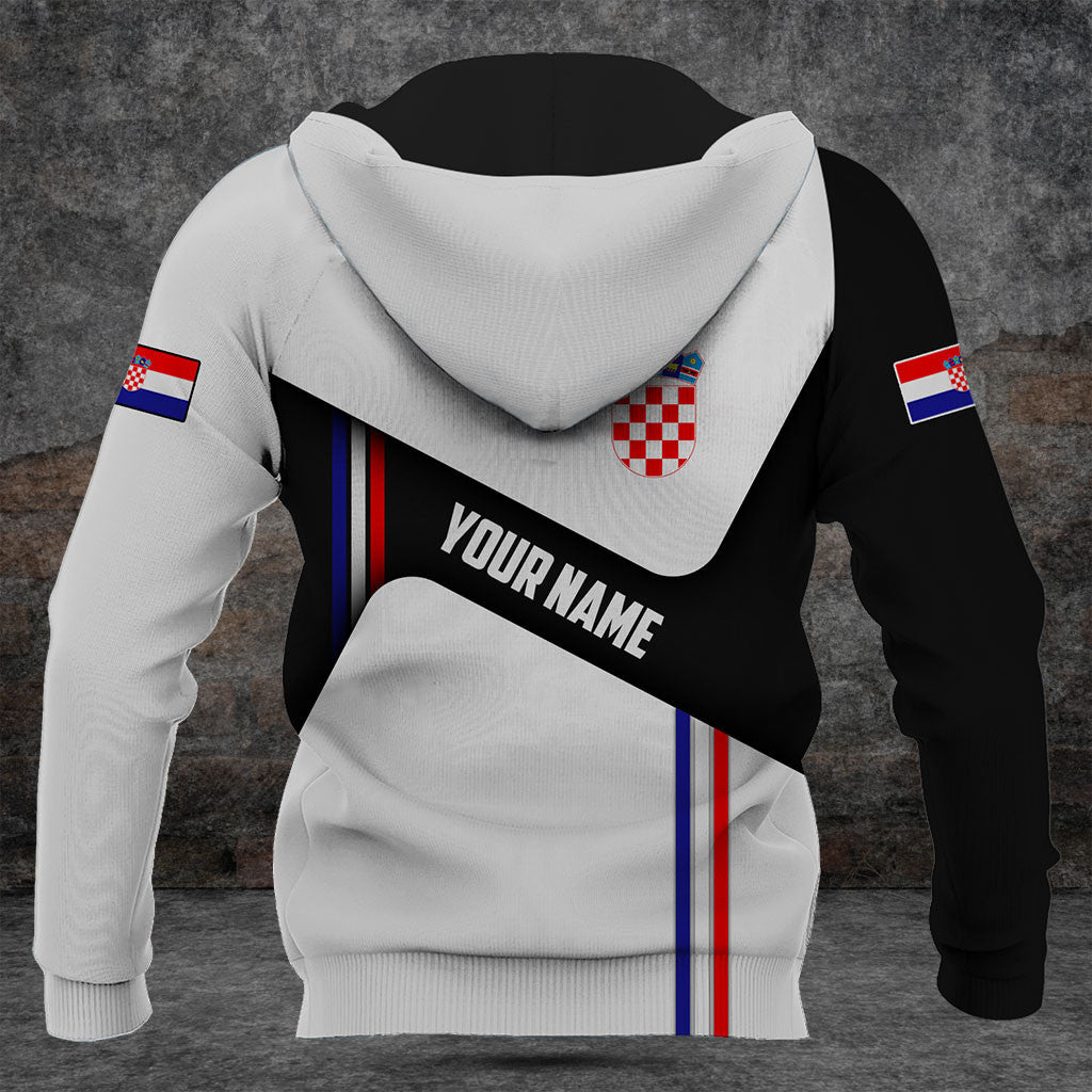 Customize Croatia Flag Black And White Shirts