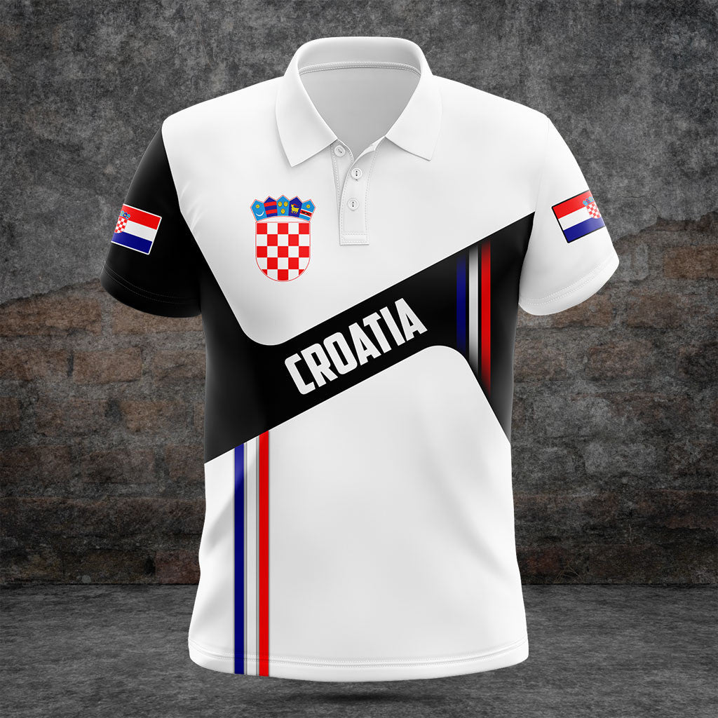 Customize Croatia Flag Black And White Shirts