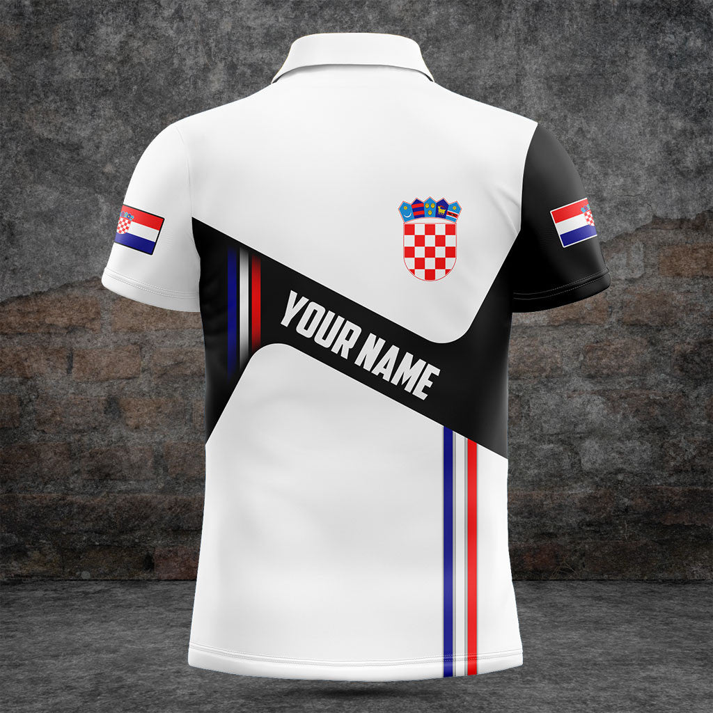 Customize Croatia Flag Black And White Shirts