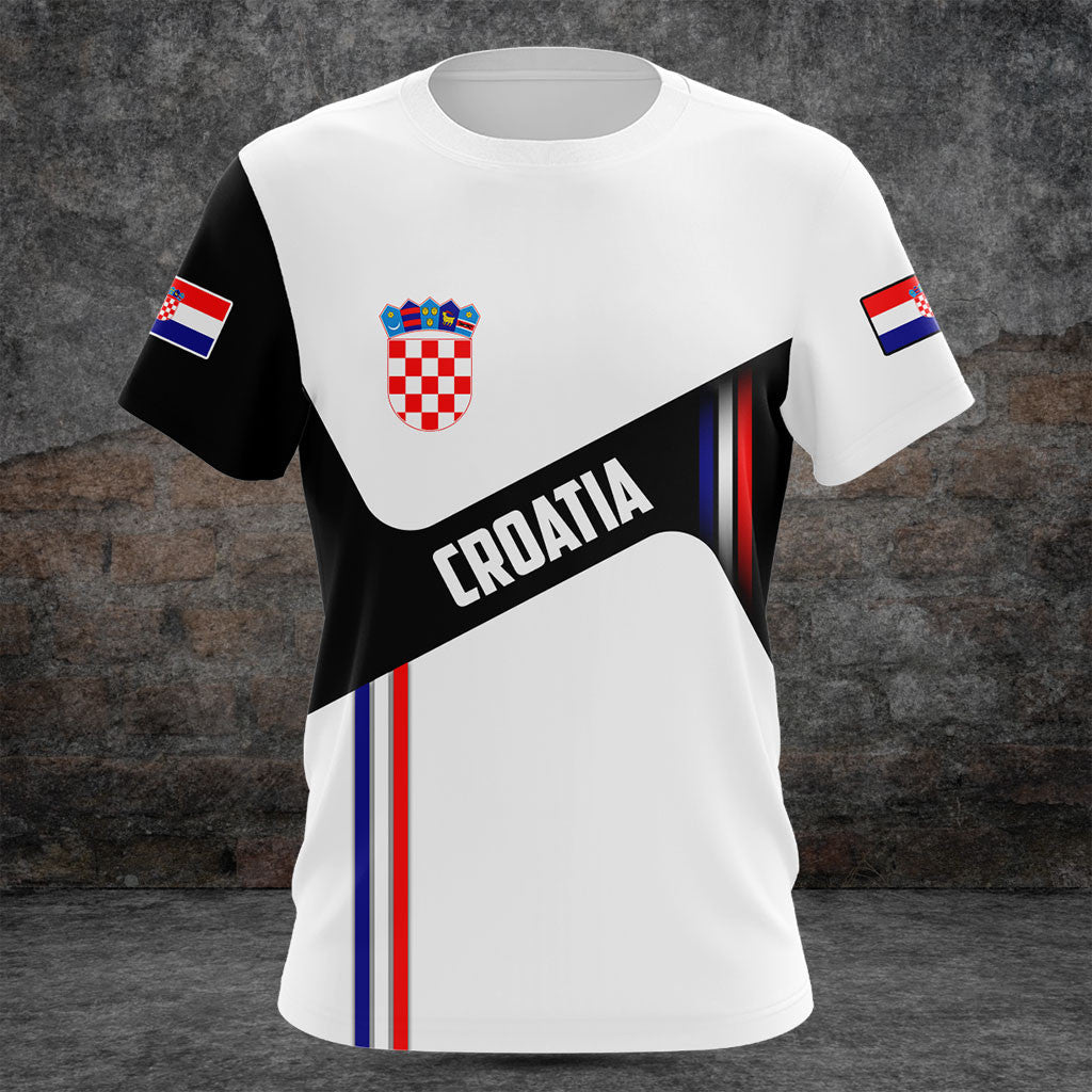 Customize Croatia Flag Black And White Shirts