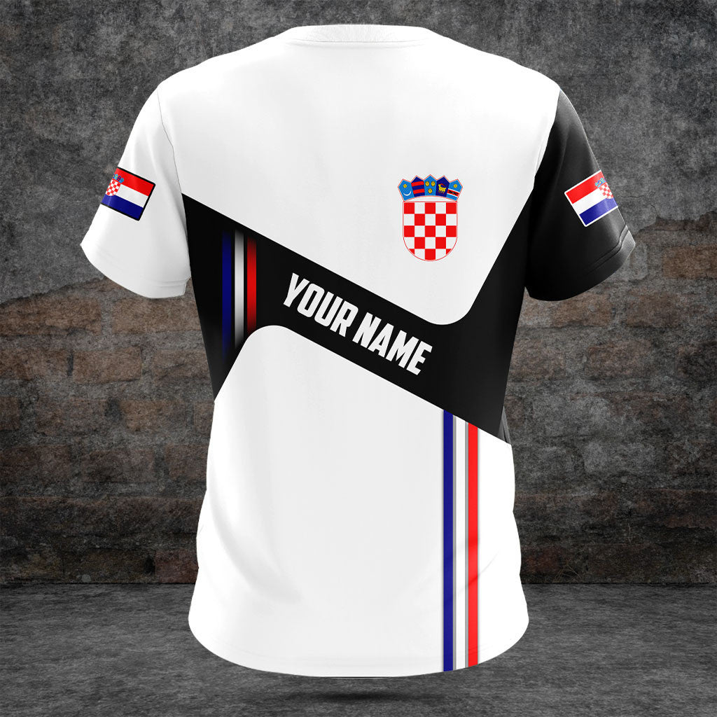 Customize Croatia Flag Black And White Shirts