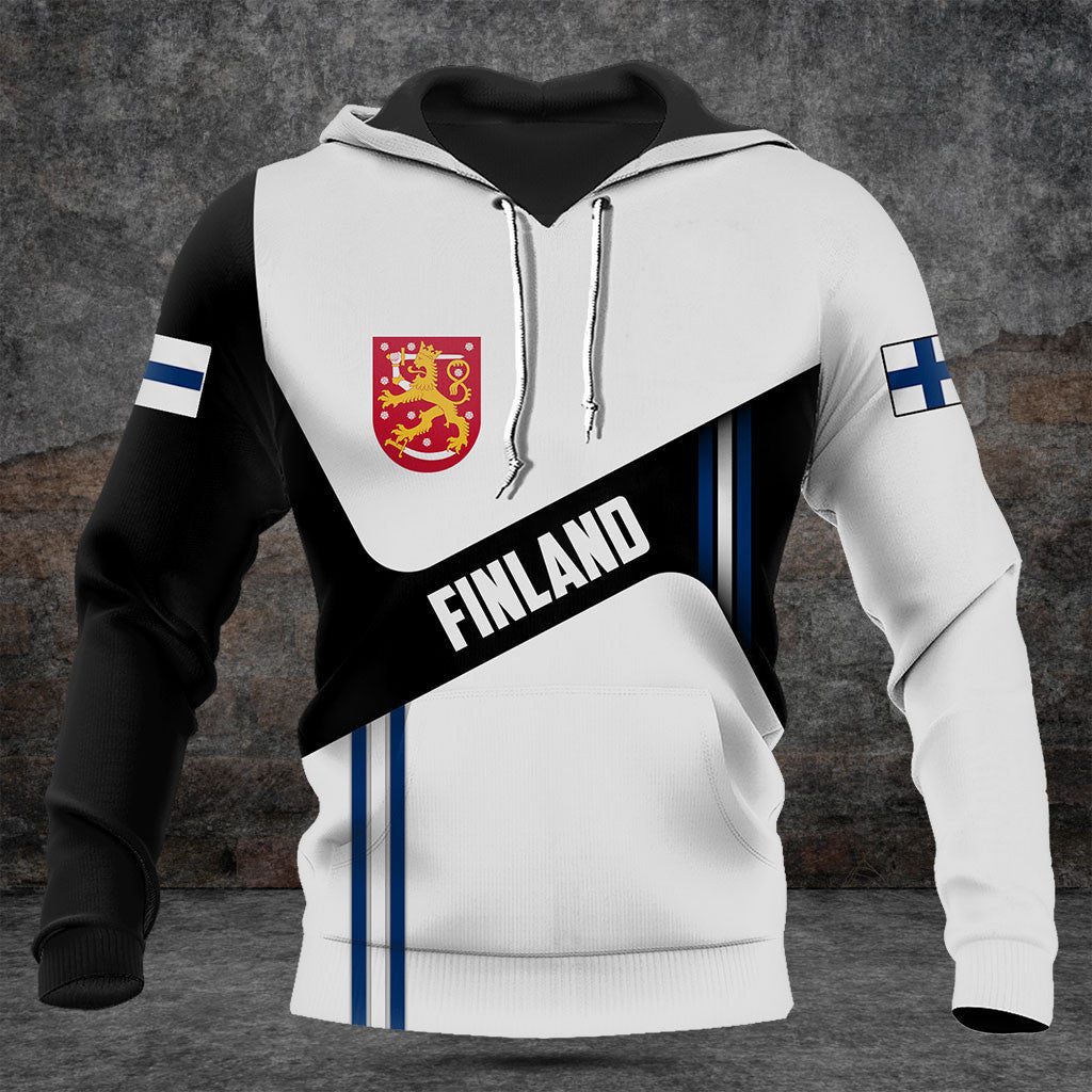 Customize Finland Flag Black And White Shirts